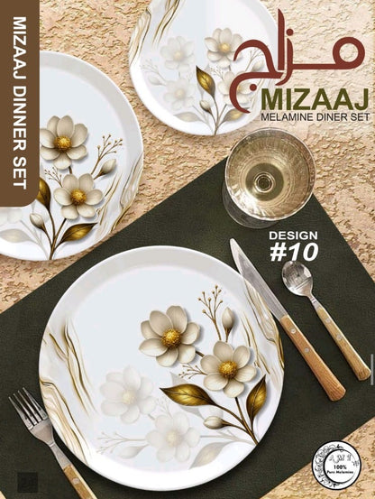 ✨ MIZAAJ Premium Melamine Dinner Set – Elegant & Stylish Tableware 🍽️💎