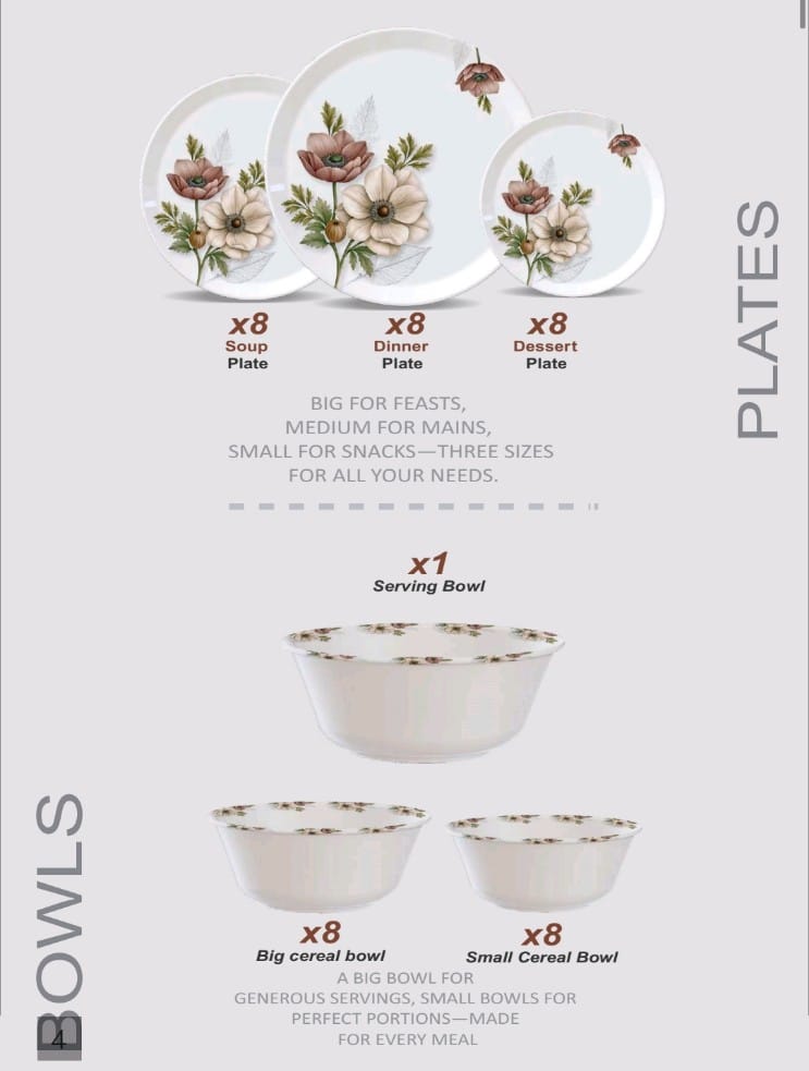 ✨ MIZAAJ Premium Melamine Dinner Set – Elegant & Stylish Tableware 🍽️💎