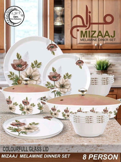 ✨ MIZAAJ Premium Melamine Dinner Set – Elegant & Stylish Tableware 🍽️💎