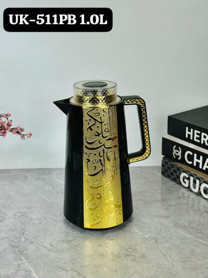 ✨ UK-511PB Premium 1.0L Insulated Flask — Elegant Black & Gold