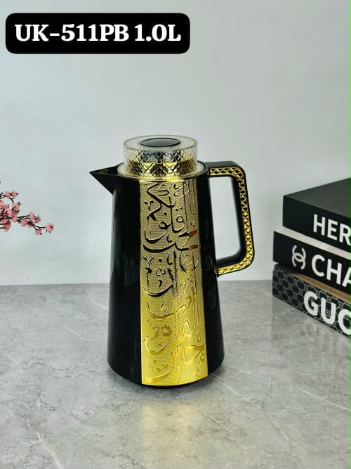 ✨ UK-511PB Premium 1.0L Insulated Flask — Elegant Black & Gold