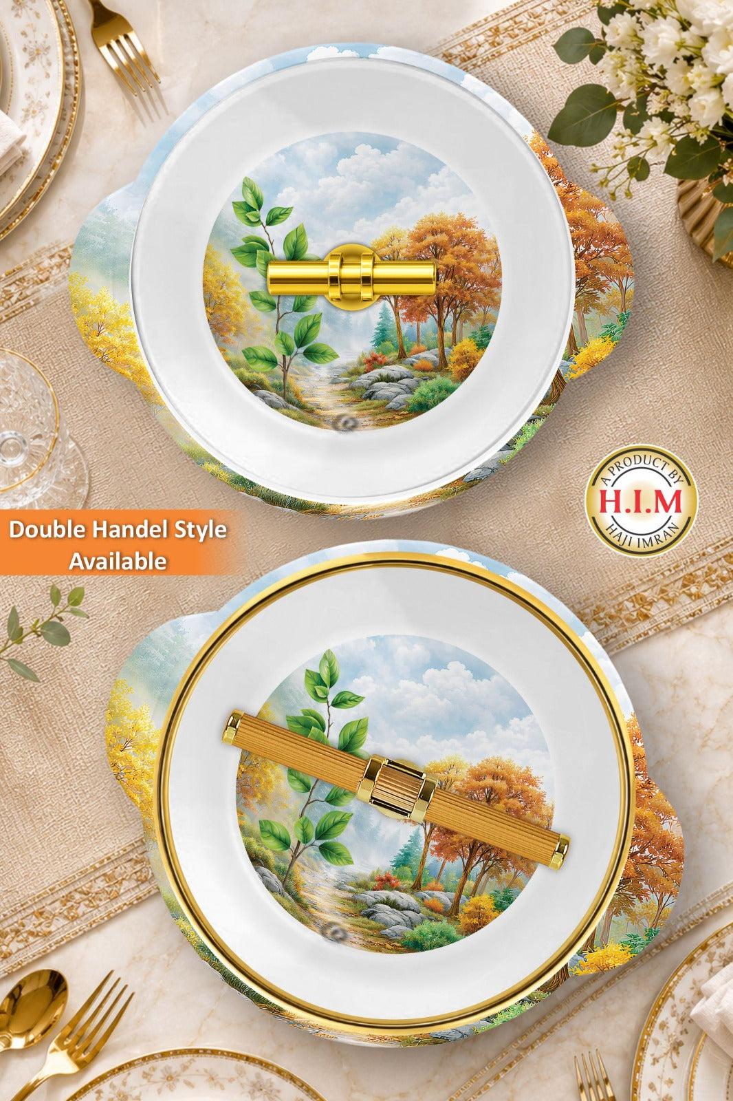 🌸 Max Gold Premium Melamine Dinner Set — 72 Pcs | 8 Persons 🍽️