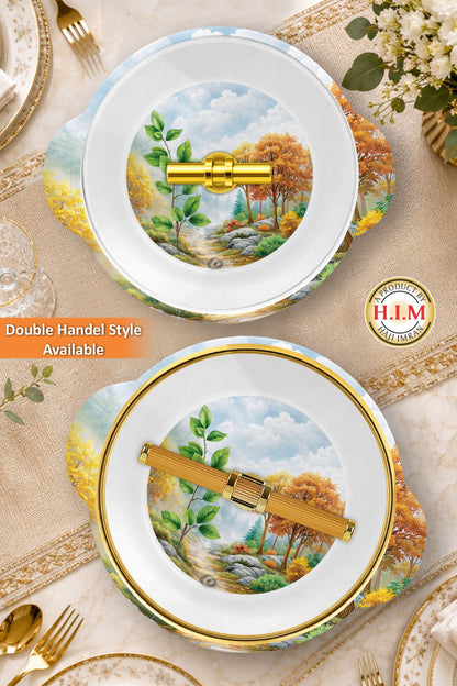 🌸 Max Gold Premium Melamine Dinner Set — 72 Pcs | 8 Persons 🍽️