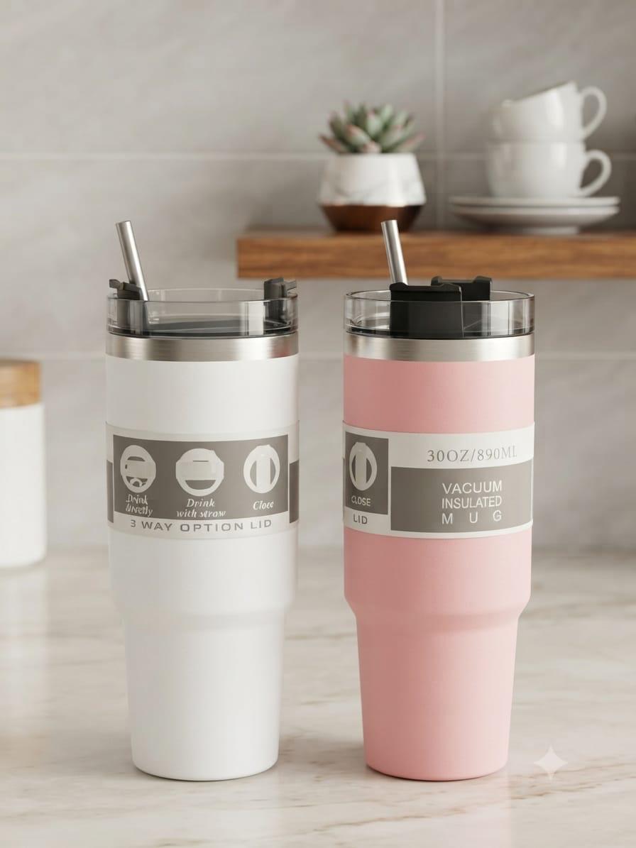 🌸 Akura G2 Flower Premium Travel Coffee Mug – Stylish Floral Design ☕✨